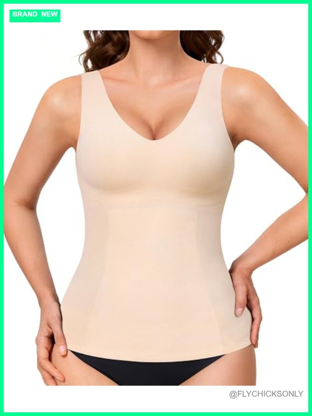 Seamless Shapewear Tummy Control Camisole V Neck Tank Top